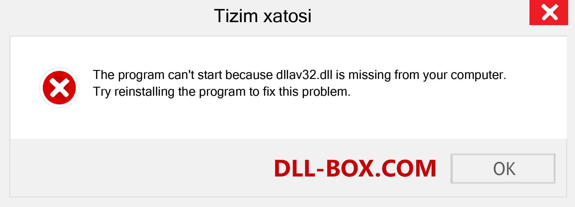 dllav32.dll fayli yo'qolganmi?. Windows 7, 8, 10 uchun yuklab olish - Windowsda dllav32 dll etishmayotgan xatoni tuzating, rasmlar, rasmlar